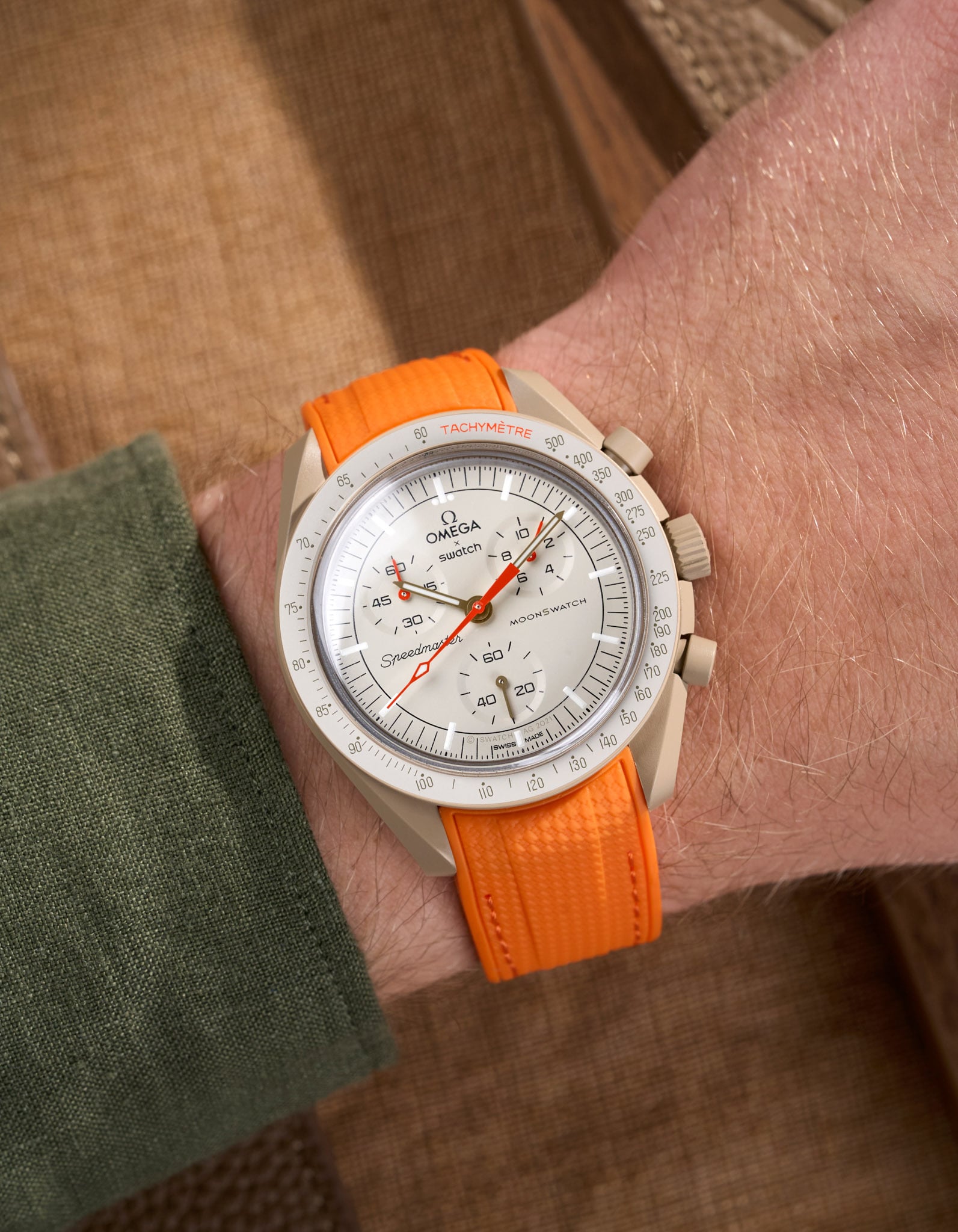 Curved Premium Rubber Strap - Orange - Wristbuddys