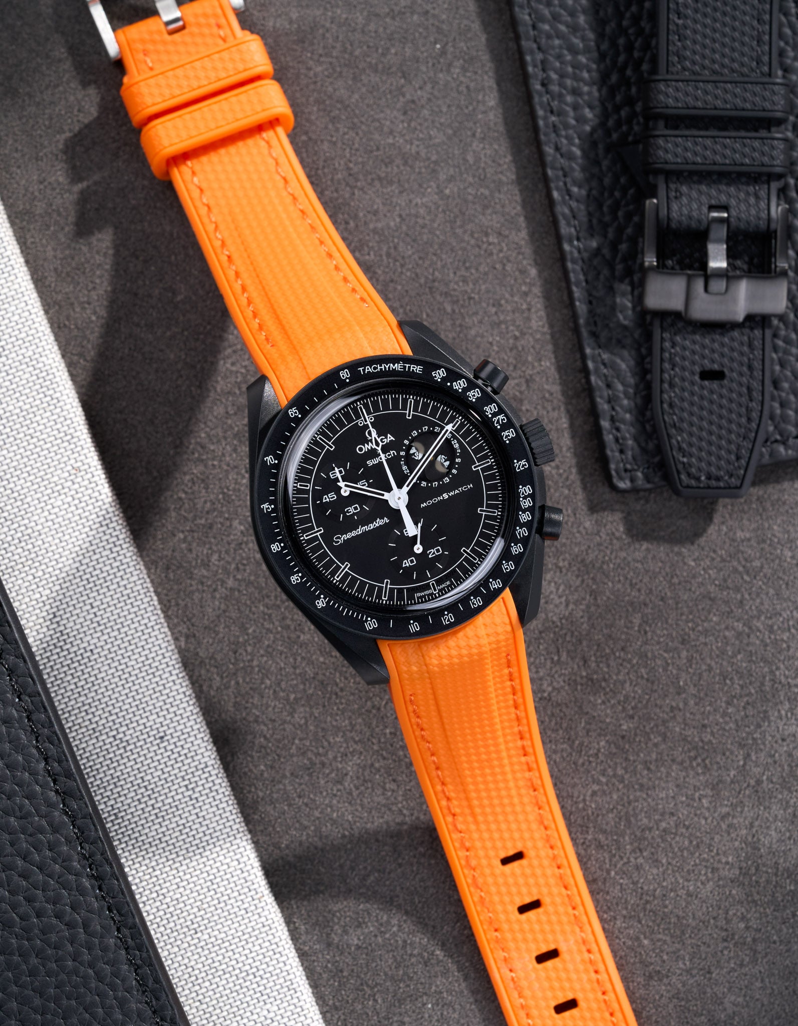 Curved Premium Rubber Strap - Orange - Wristbuddys