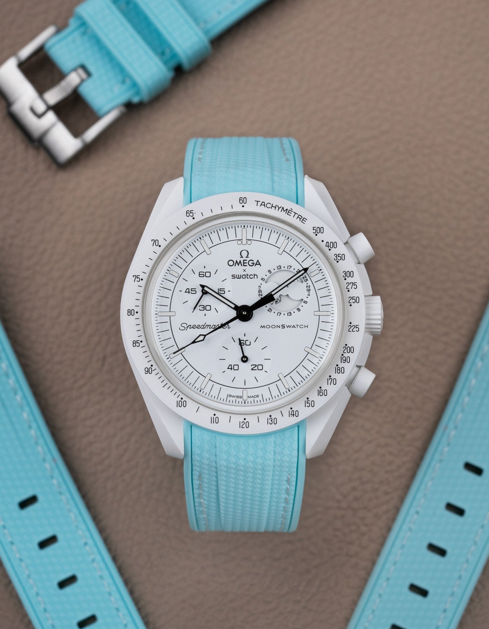 Curved Premium Rubber Strap - Turquoise - Wristbuddys