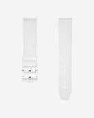 Curved Premium Rubber Strap - White - Wristbuddys