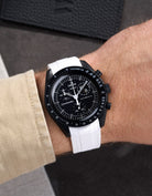 Curved Premium Rubber Strap - White - Wristbuddys