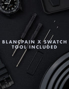 Curved Rubber Strap for Blancpain X Swatch - Antarctic Grey - Wristbuddys