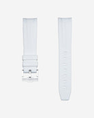 Curved Rubber Strap - White - Wristbuddys