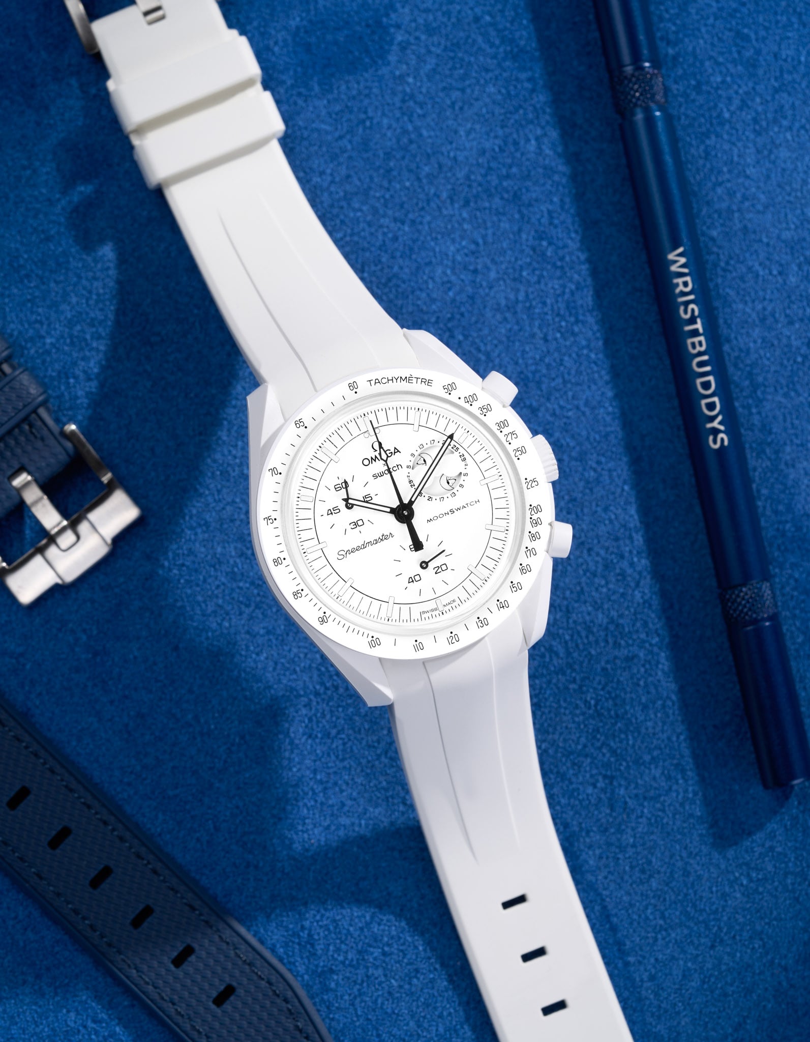 K*5様 MOONSWATCH MISSION TO URANUS 社外ラバー付 Rubber Watch Straps for Omega X Swatch MoonSwatch Mission to
