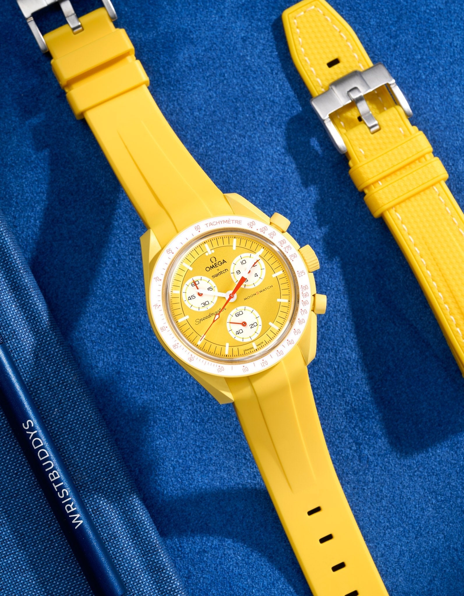 Curved Rubber Strap - Yellow - Wristbuddys