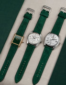 Dark Green Suede Leather Strap - 17 - 21mm - Wristbuddys