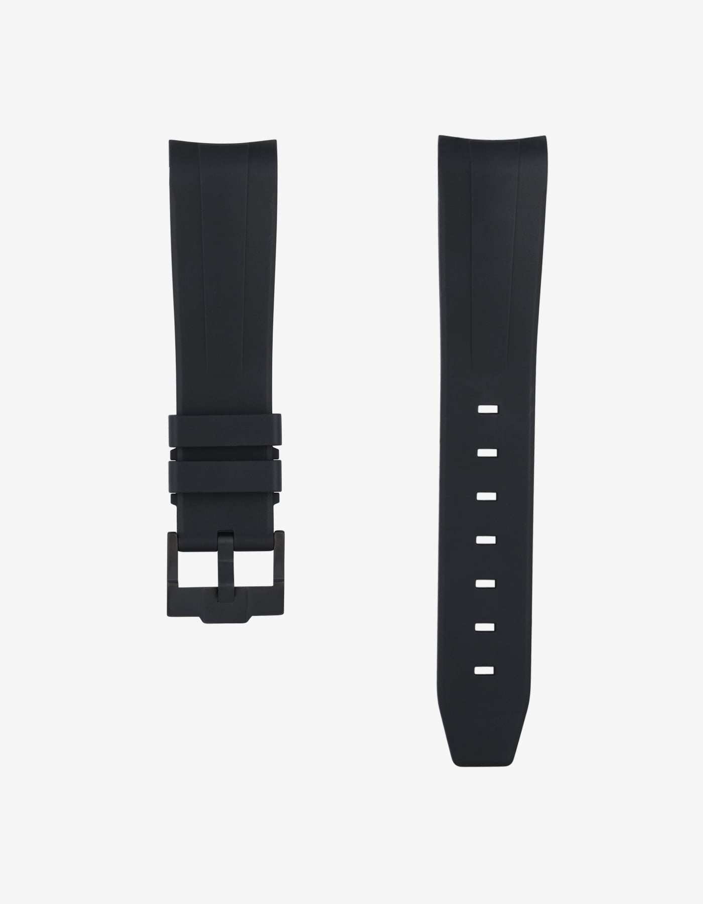 Vulcanized FKM Rubber Watch Strap for Rolex Submariner Black Wristbuddys