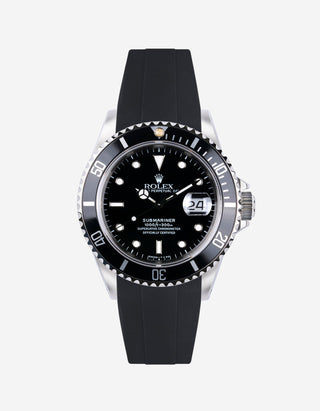 Wristbuddys Wristbuddy Klockarmband klockband rubberstrap rubber strap black svart black buckle clasp integrated premium rubber Rolex Submariner 16610, Rolex Submariner 116610, Rolex Submariner 14060, Rolex Submariner 114060 uhrenband rubber straps integrated replacement strap oysterflex KAUTSCHUKARMBAND uhrenband bracelet Urrem bracelet de montre cinturino per orologio cinturino dell'orologio horlogeband correa de reloj Uhrenarmband Uhrarmband rolex submariner 
