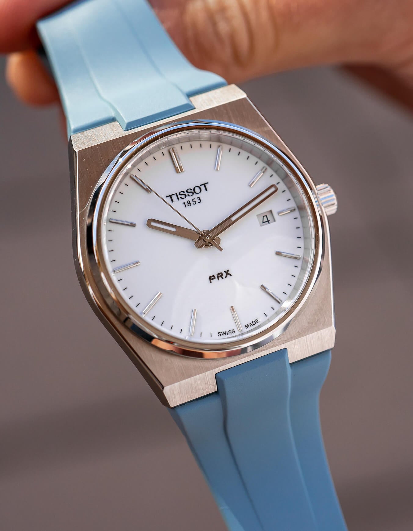 FKM Rubber Strap For Tissot PRX - Ice Blue - Wristbuddys