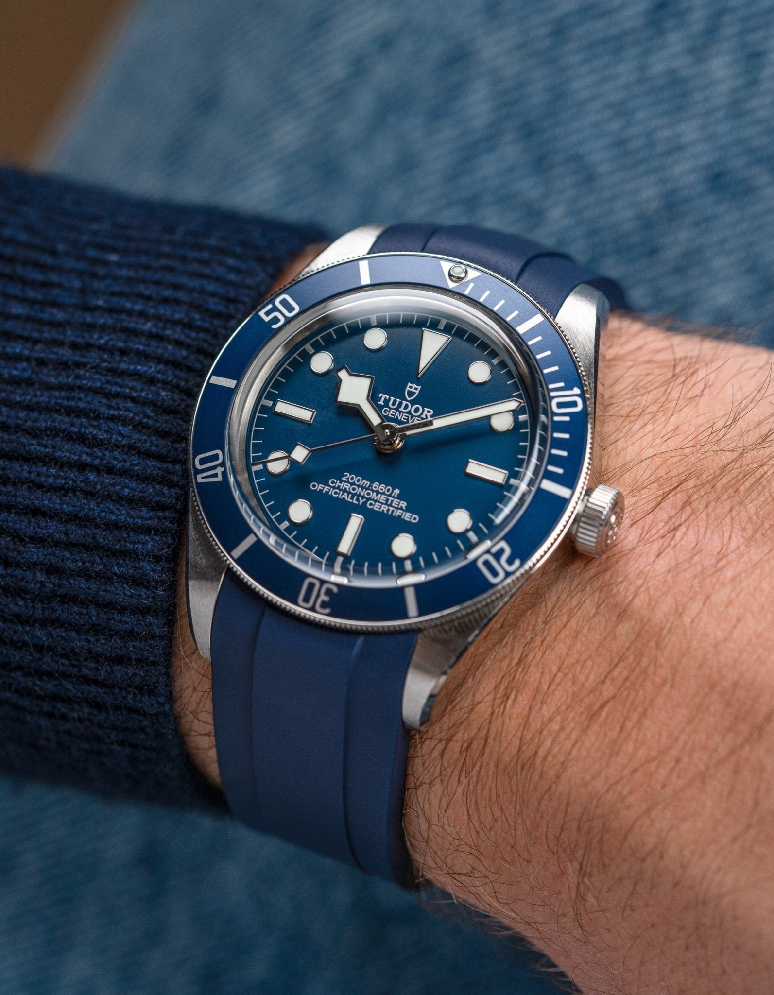 FKM Rubber Strap for Tudor BB58 Navy Blue – Wristbuddys