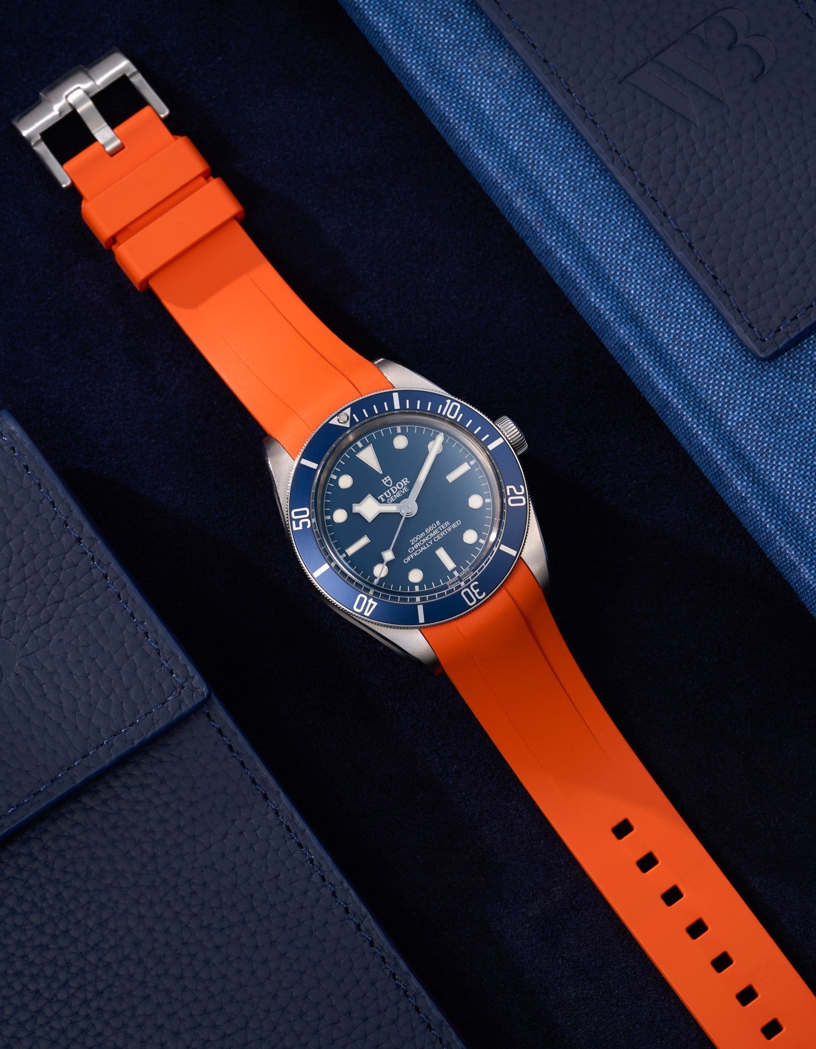 FKM Rubber Strap for Tudor BB58 - Orange - Wristbuddys