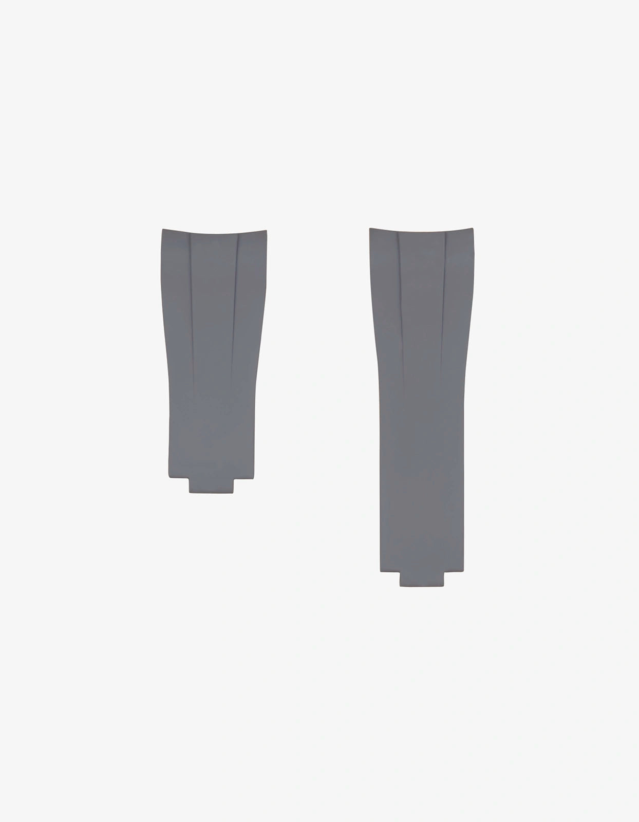Grey classic smooth FKM Rubber Strap Integrated with Original Clasp for Rolex