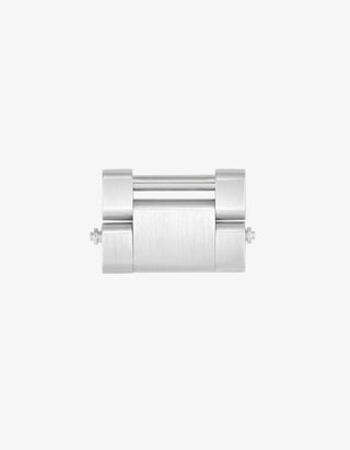 Rolex Jubilee clasp adapter showing ±5mm adjustment for rubber strap with original Rolex clasp