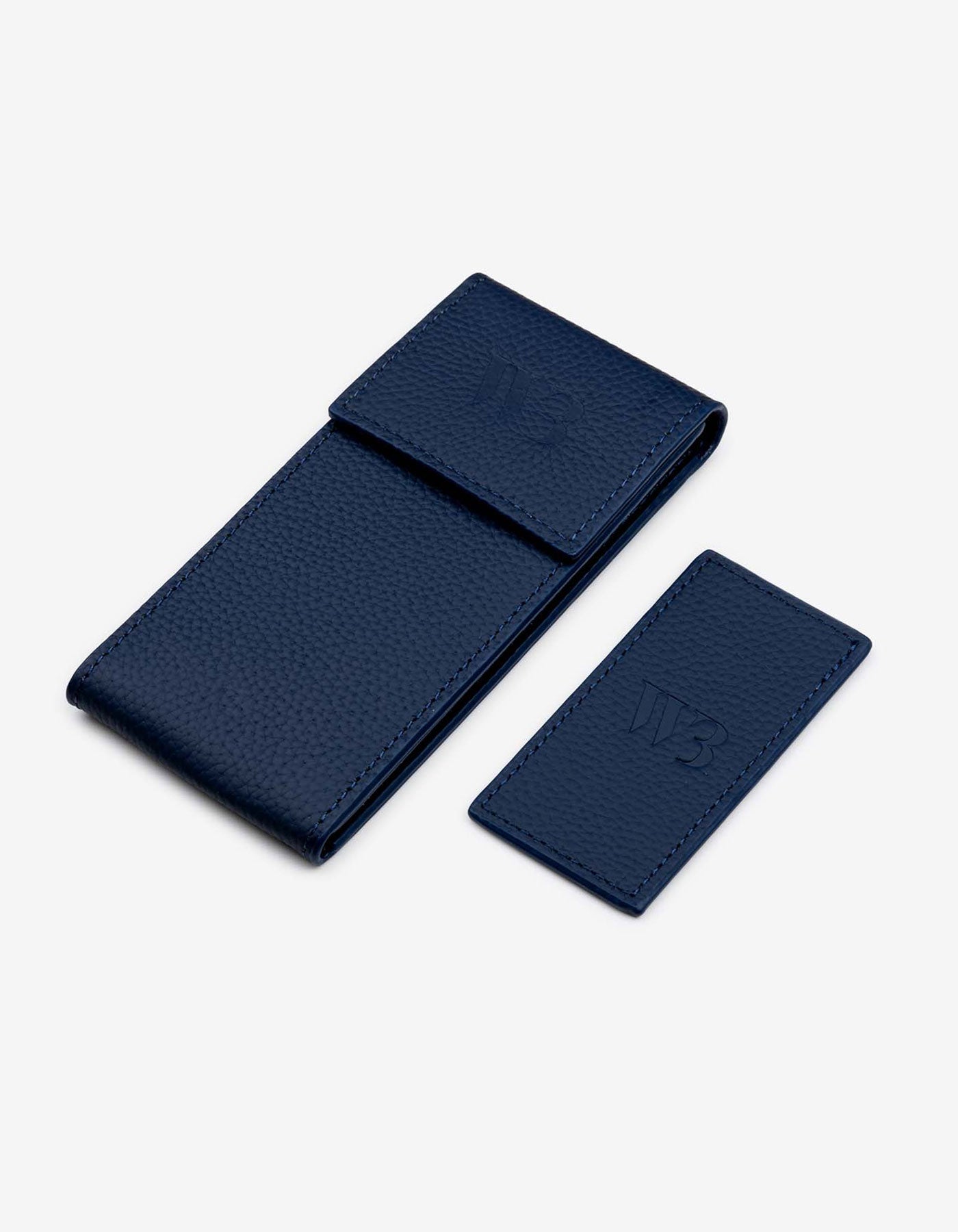 Navy Blue Leather Watch Pouch - Wristbuddys