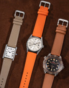 Orange Cowhide Leather Strap 17mm - 21mm - Wristbuddys