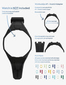 Wristbuddys AP x Swatch Royal Pop adapter, 42mm bioceramic case, push-pin spring bars, interchangeable rubber strap