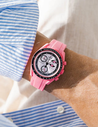 Rubber Strap for Omega X Swatch MoonSwatch Mission to The Pink Moonphase
