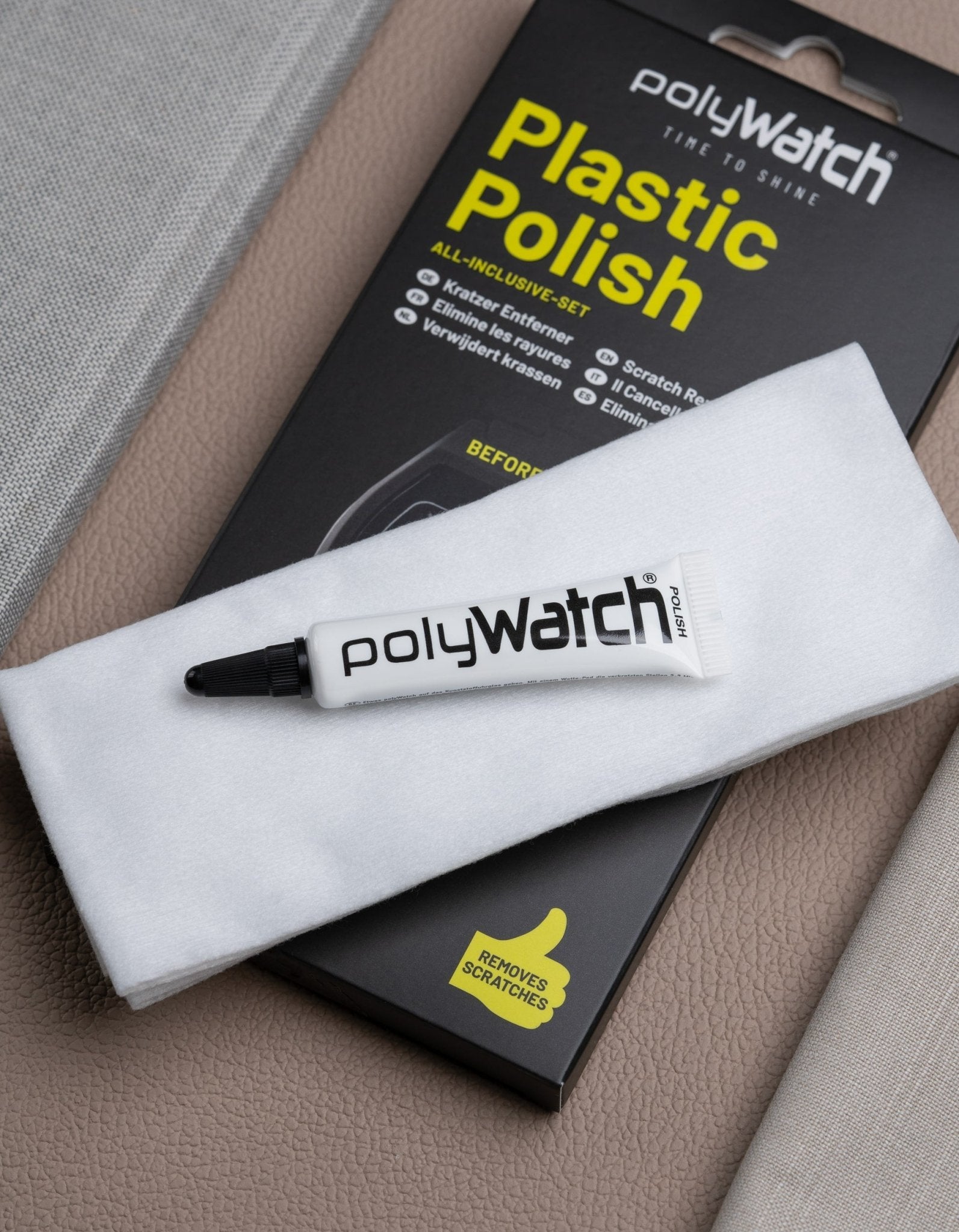 scratch remover hesalite polishing remove scratches on your watch crystal plexicrystal scratch remove shop online how to use polywatch wristbuddys polermedel polera klockan polera bort repor på klockan före och efter remove scratches moonswatch