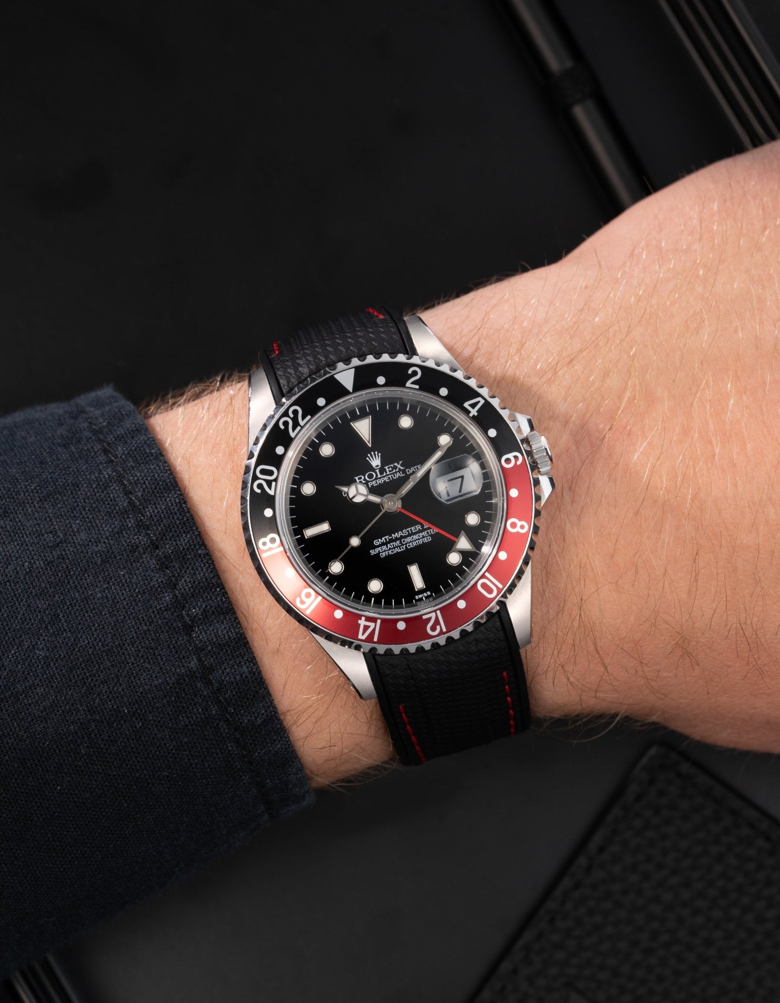 Premium Rubber Strap for Rolex GMT Master II 16710 Coke - Wristbuddys