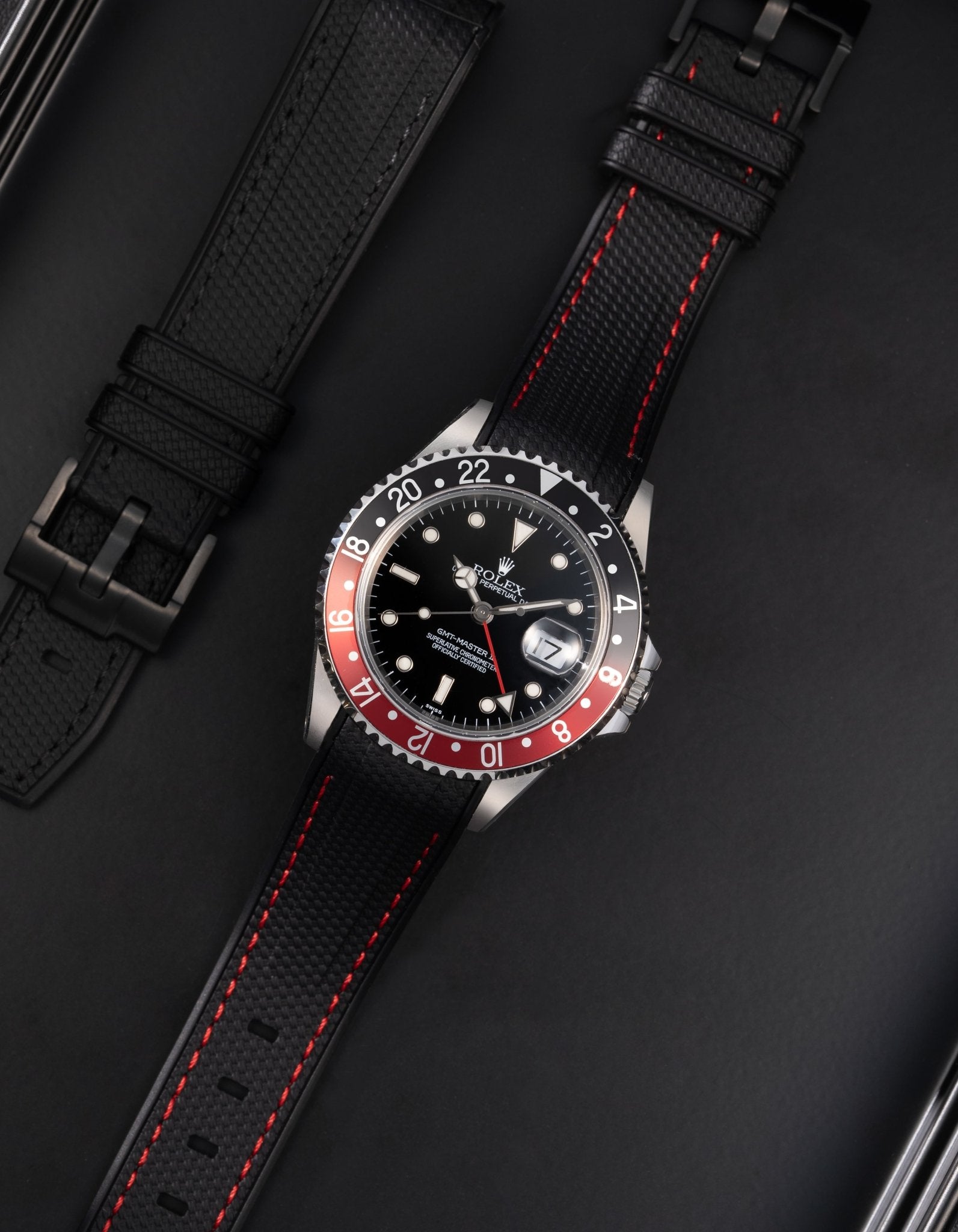 Premium Rubber Strap for Rolex GMT Master II 16710 Coke - Wristbuddys