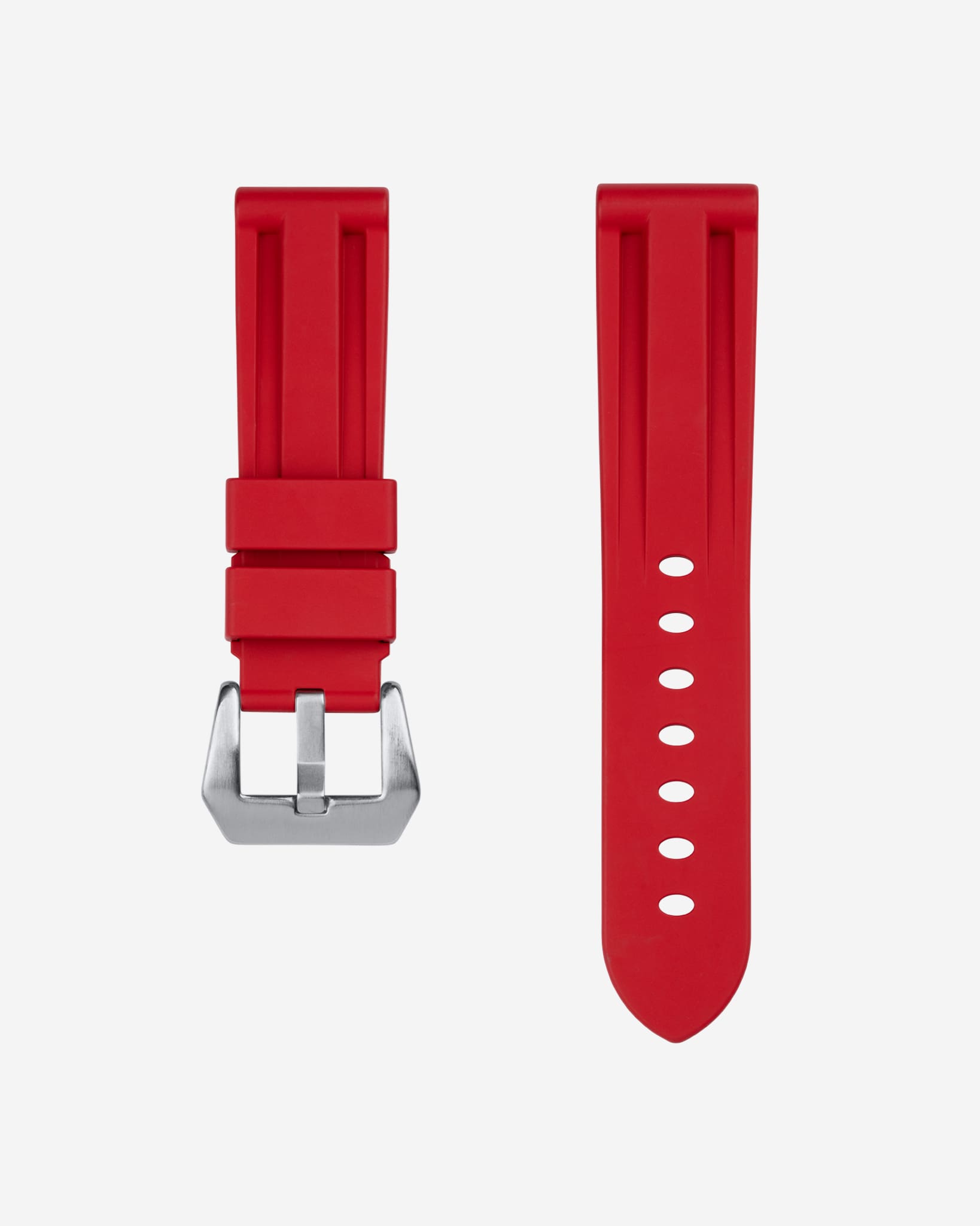 Red Universal FKM Rubber Strap 20mm - 24mm - Wristbuddys