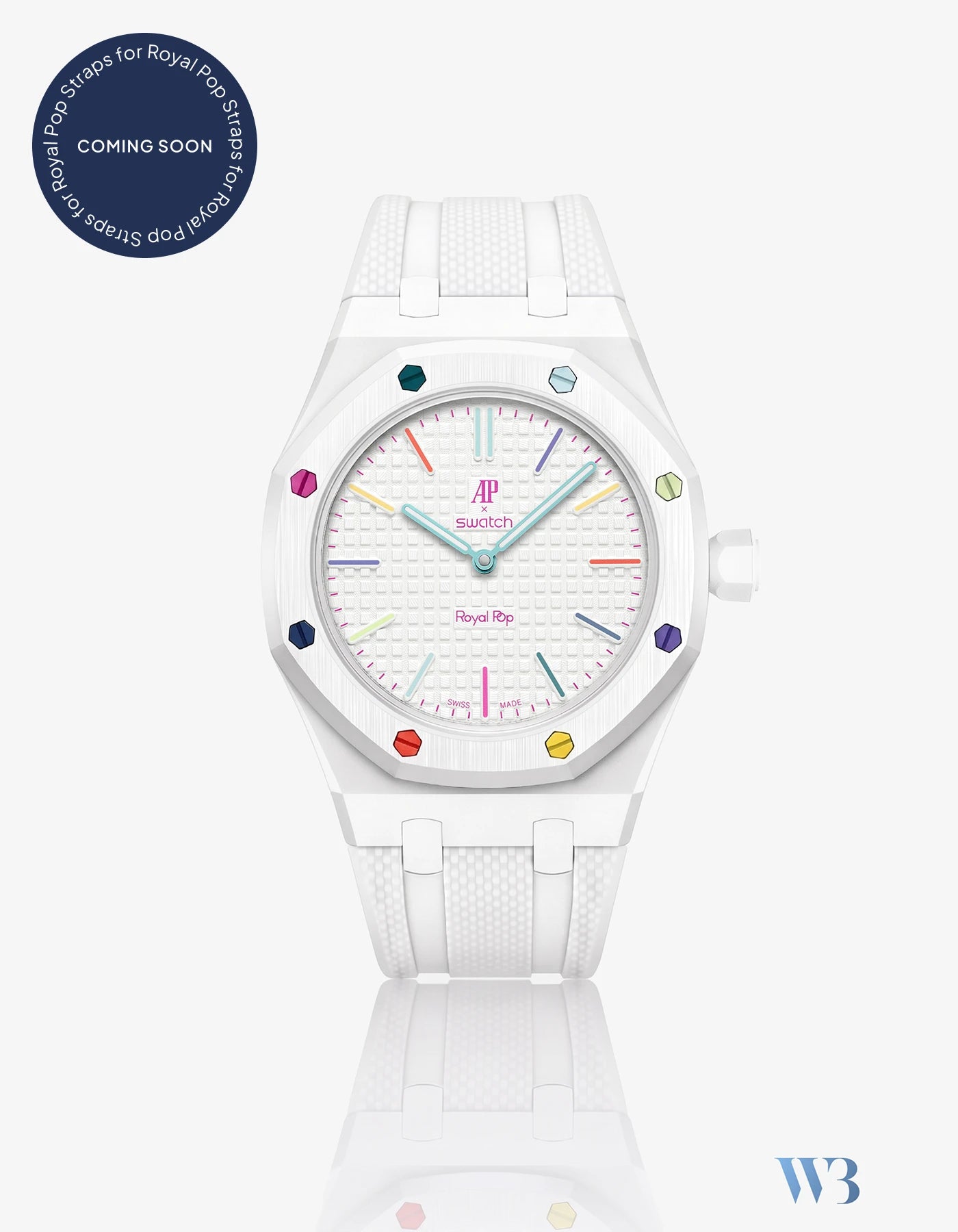 Rubber Strap For AP x Swatch Royal Pop Huit Blanc image