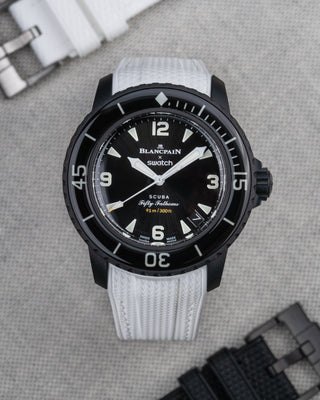 Blancpain X Swatch Bioceramic Scuba FIFTY FATHOMS rubber watch strap, ANTARTIC OCEAN Pacific Ocean Atlantic Ocean Indian Ocean Arctic Ocean, 22mm, black,, watchstrap, watch strap,Schwarz Uhrenarmband, Armbanduhrband nero, cinturino orologio cinturino noir bracelet de montre, svart klockarmband armbandsurband,, sort, hvid, urrem, rem wristbuddys wristbuddies wristbuddy wrist buddys