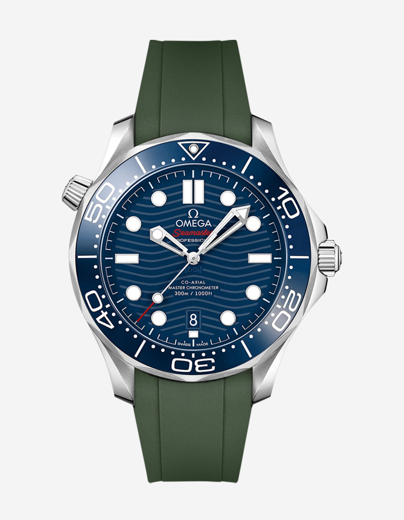 Rubber Strap for Omega Seamaster Diver 300 42mm Blue - Wristbuddys