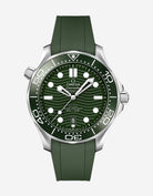 Rubber Strap for Omega Seamaster Diver 300 42mm Green - Wristbuddys