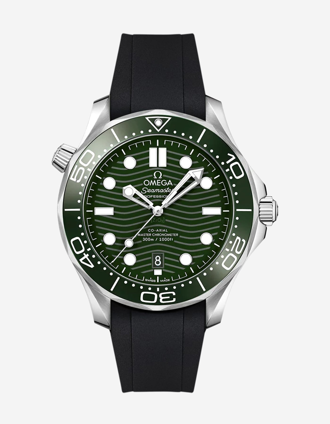 Rubber Strap for Omega Seamaster Diver 300 42mm Green - Wristbuddys