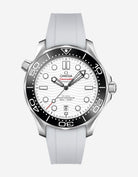 Rubber Strap for Omega Seamaster Diver 300 42mm White - Wristbuddys