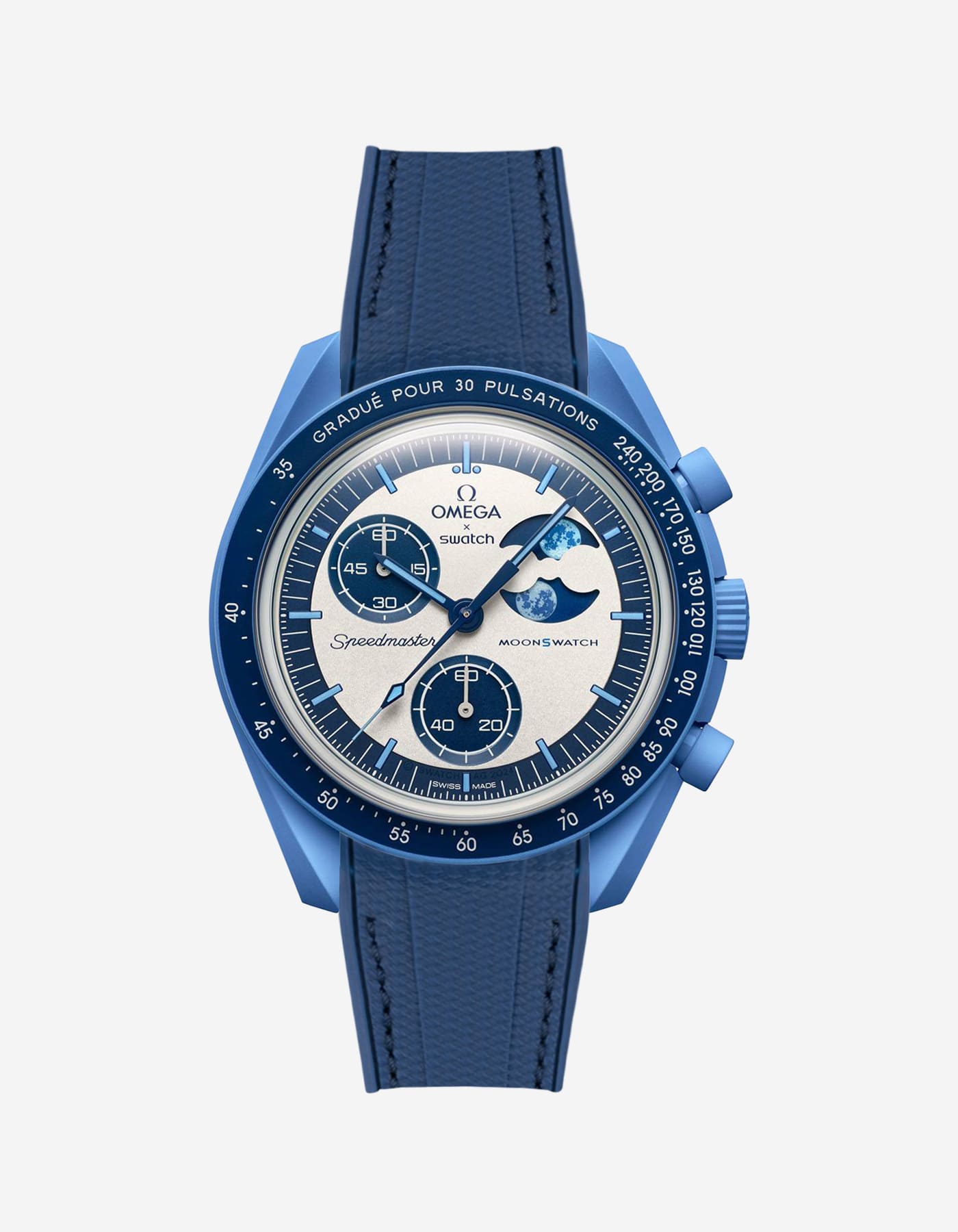 Rubber Strap for Omega X Swatch MoonSwatch Mission to the Super Blue  Moonphase