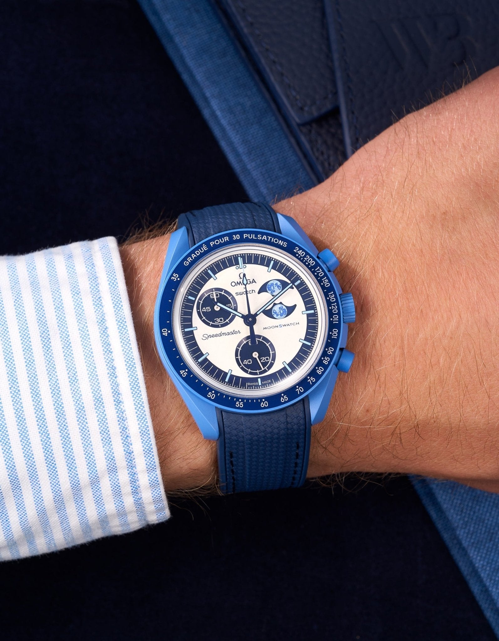 Rubber Strap for Omega X Swatch MoonSwatch Mission to the Super Blue Moonphase - Wristbuddys