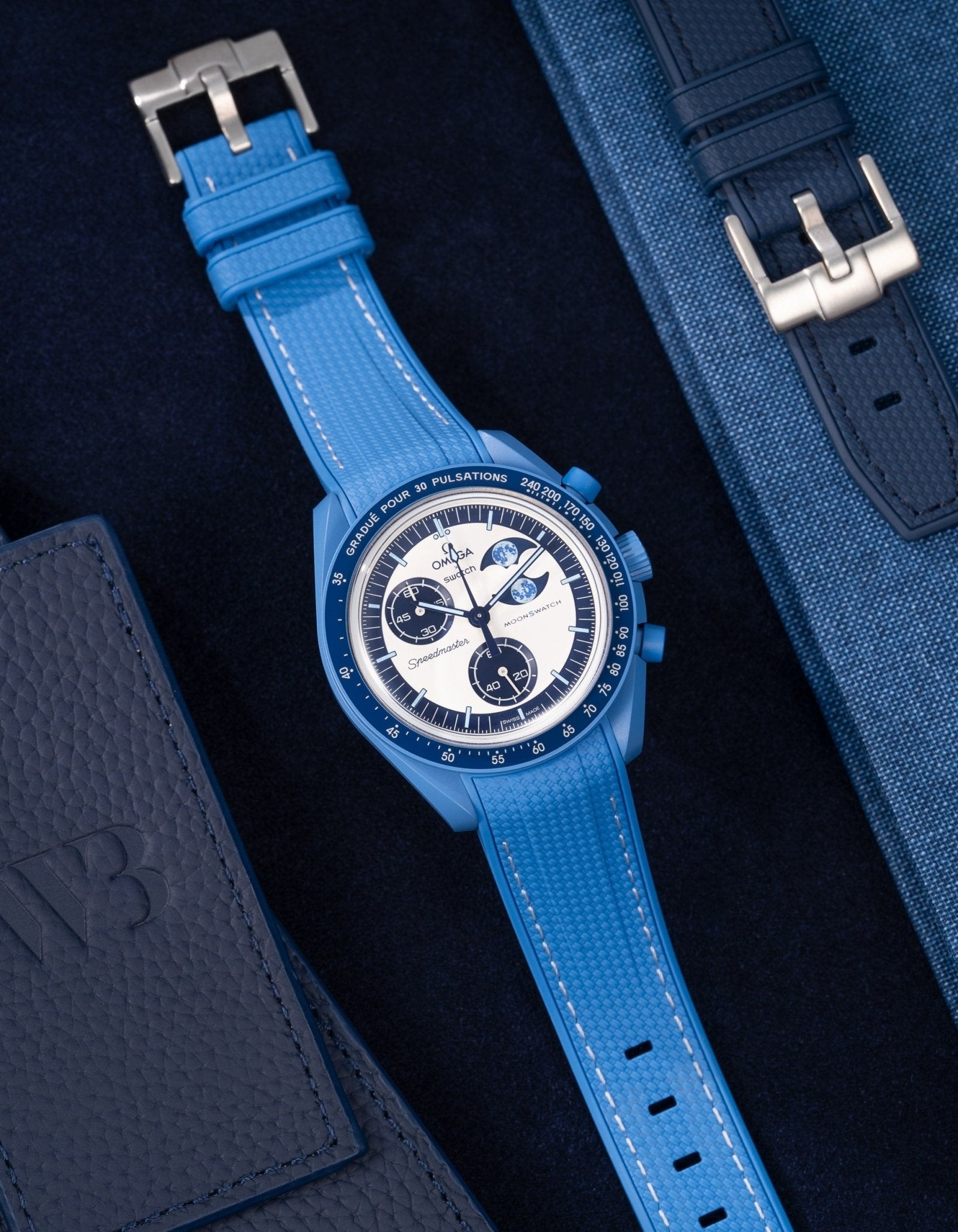 Rubber Strap for Omega X Swatch MoonSwatch Mission to the Super Blue Moonphase - Wristbuddys