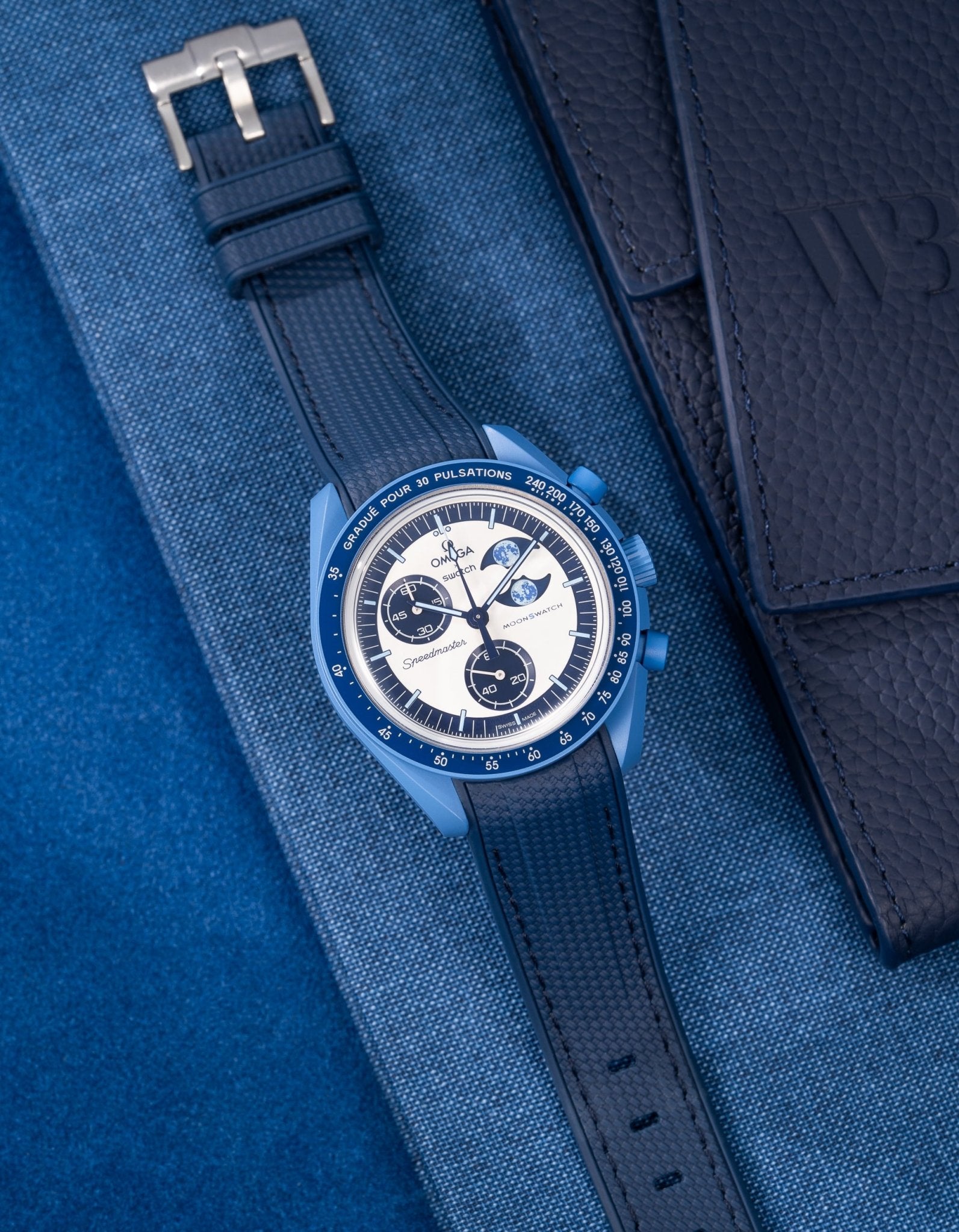 Rubber Strap for Omega X Swatch MoonSwatch Mission to the Super Blue Moonphase - Wristbuddys