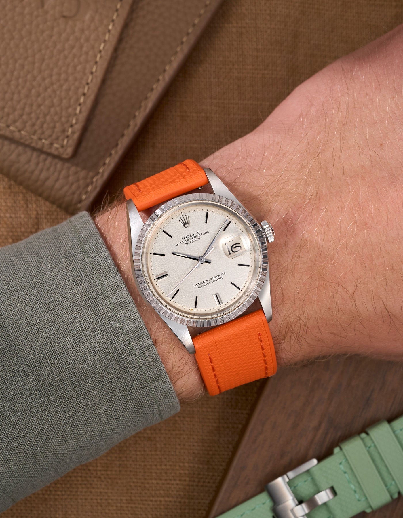 Straight End FKM Strap - 20mm Orange - Wristbuddys