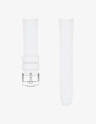 White fkm rubber strap for tudor black bay 54 - product image