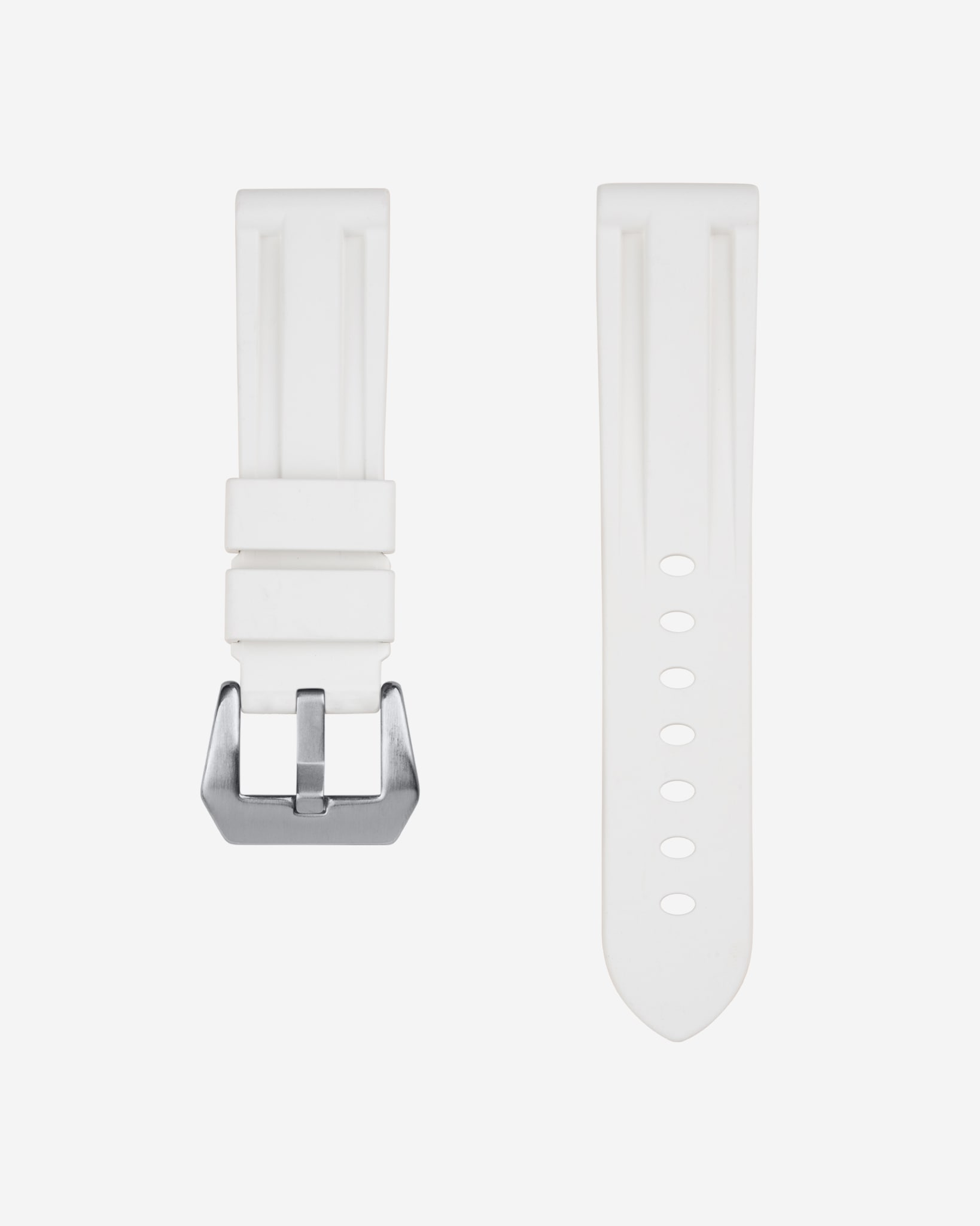 White Universal FKM Rubber Strap 20mm - 24mm - Wristbuddys